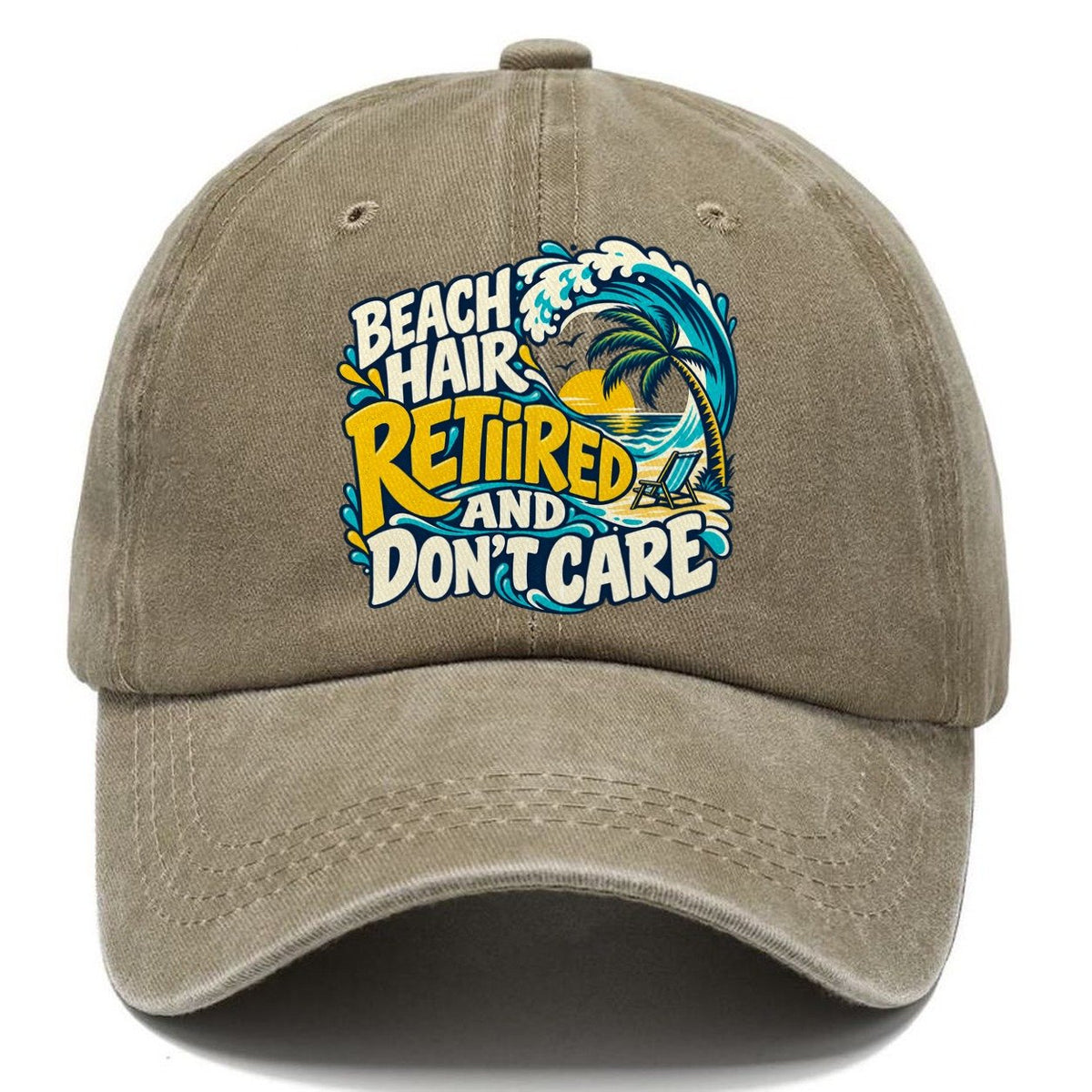 Beach Hair Retired And Don't Care Coastal Living Classic Cap – Warm Sand