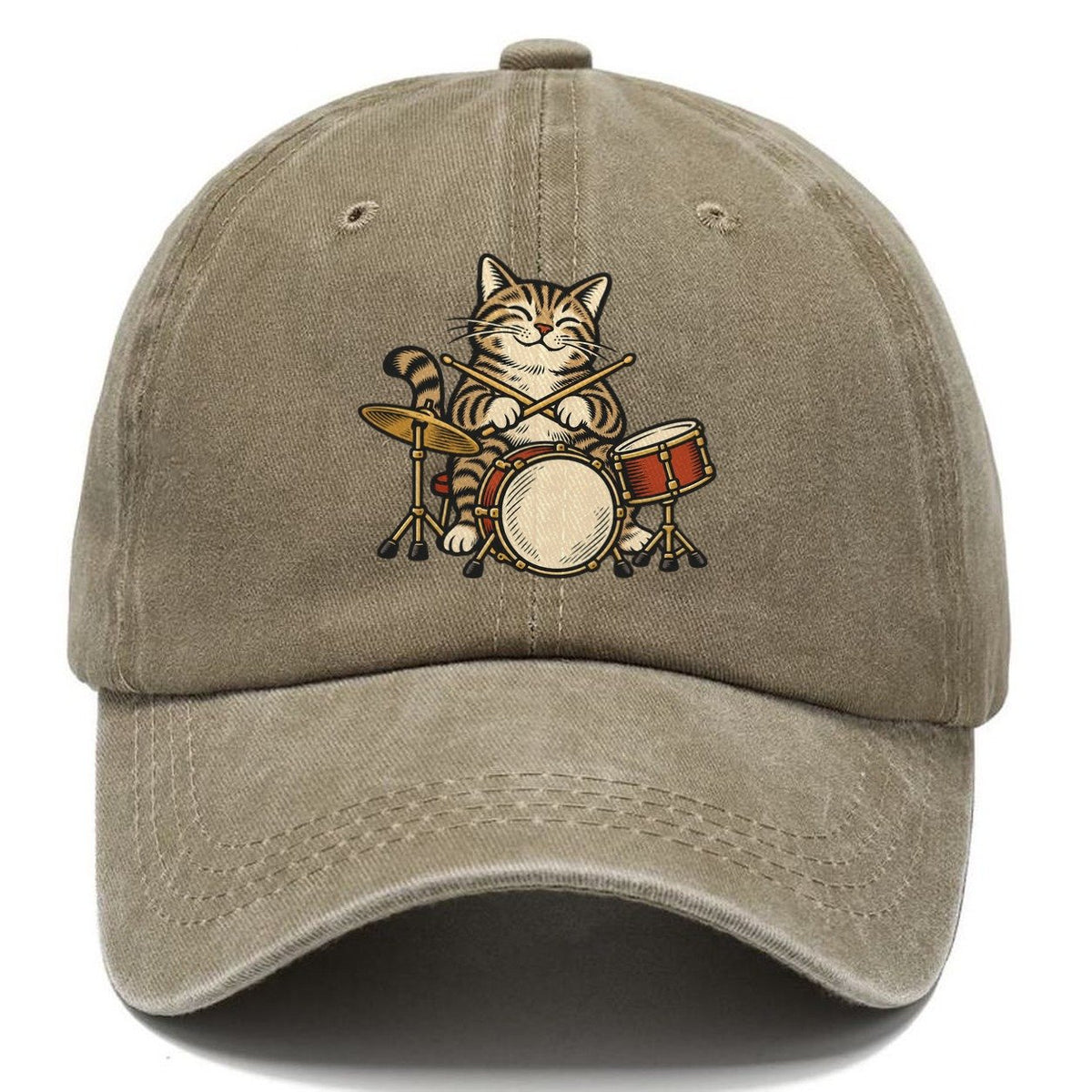 Tabby Jazz Drummer Sundown Familiars Classic Cap – Warm Sand