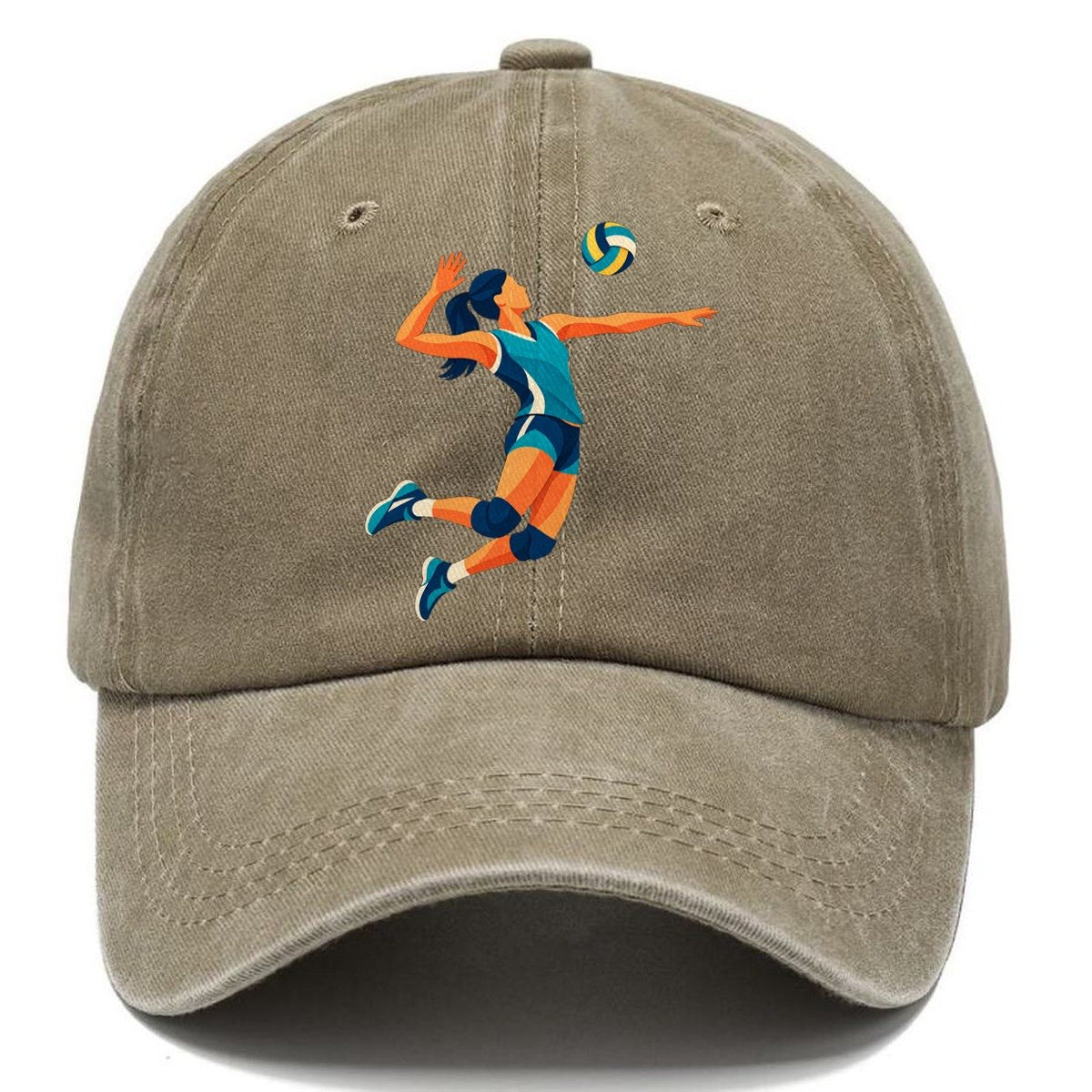 Volleyball Spike Dynamic Action Classic Cap – Warm Sand