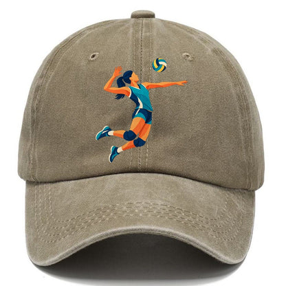 Volleyball Spike Dynamic Action Classic Cap – Warm Sand