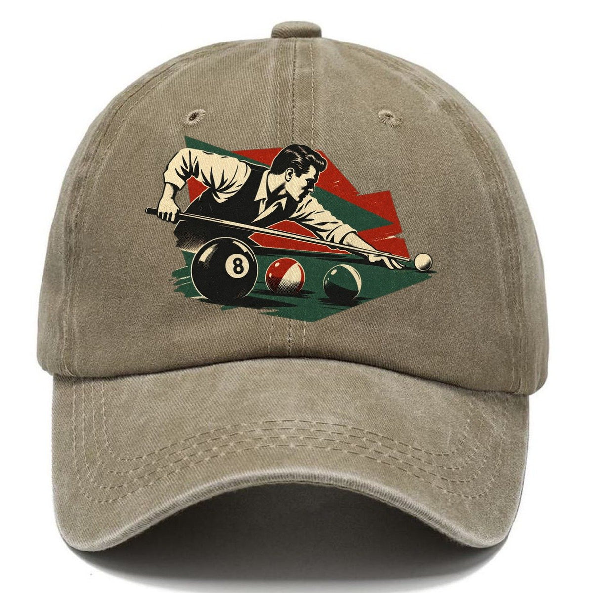 Pool Player with 8 Ball Classic Cap – Warm Sand