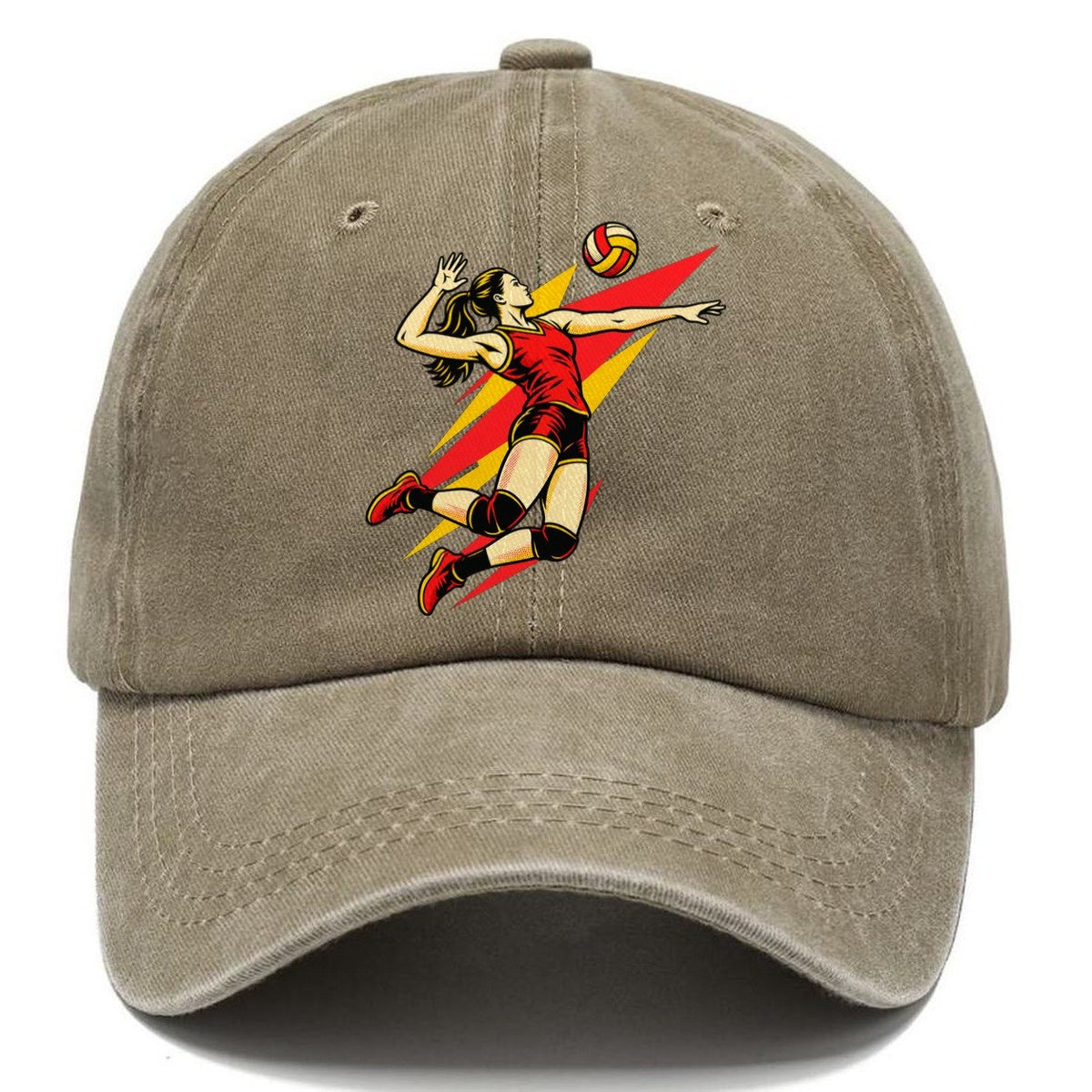 Volleyball Spike Pop Art Classic Cap – Warm Sand