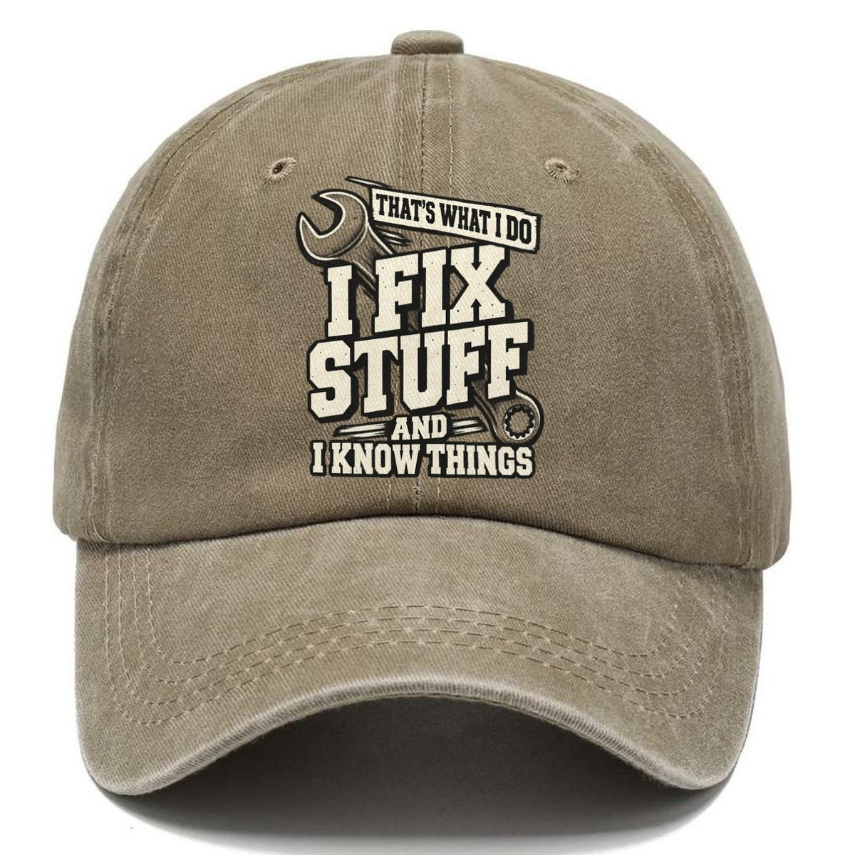 That's What I Do I Fix Stuff Classic Cap – Warm Sand
