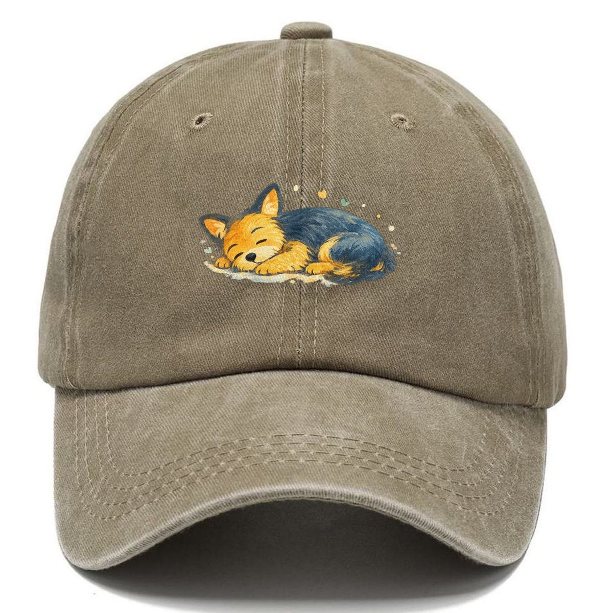 Sleeping Fox Curled Up Classic Cap – Warm Sand