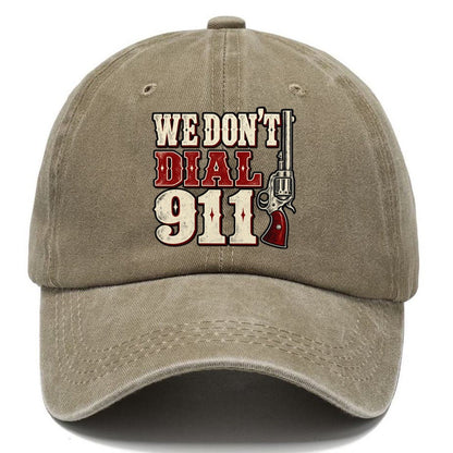 Frontier Letterpress We Don't Dial 911 Classic Cap – Warm Sand