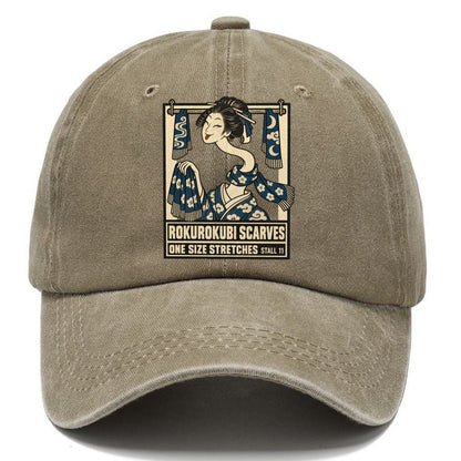 Rokurokubi Scarves Yokai Night Market Classic Cap – Warm Sand