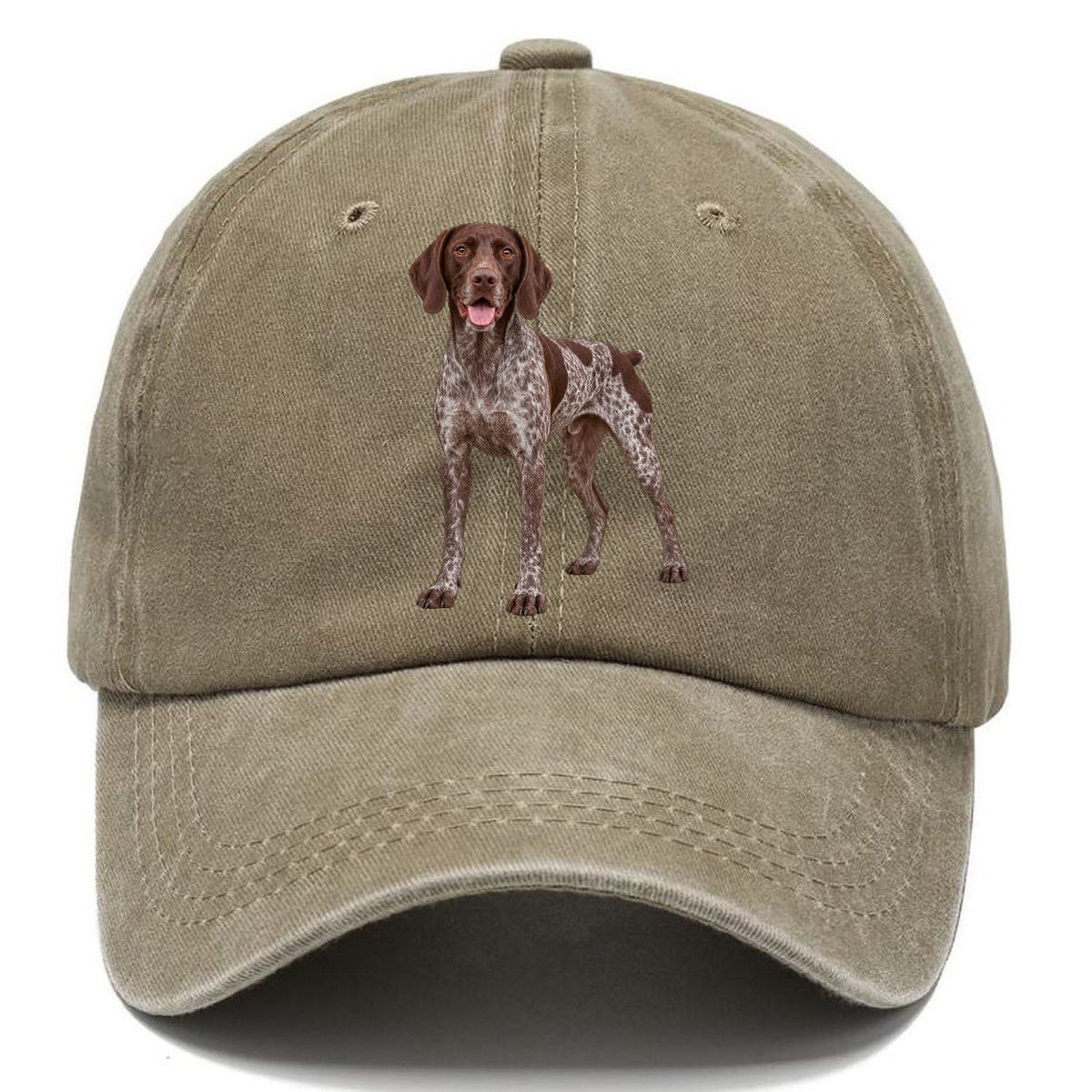 German Shorthaired Pointer Standing Top Breeds Classic Cap – Warm Sand