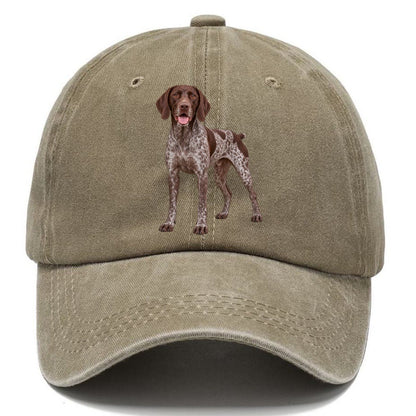 German Shorthaired Pointer Standing Top Breeds Classic Cap – Warm Sand