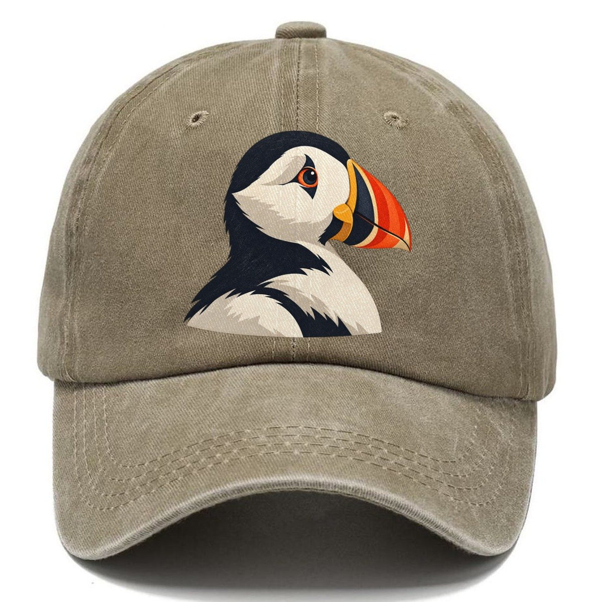 Puffin Portrait Classic Cap – Warm Sand