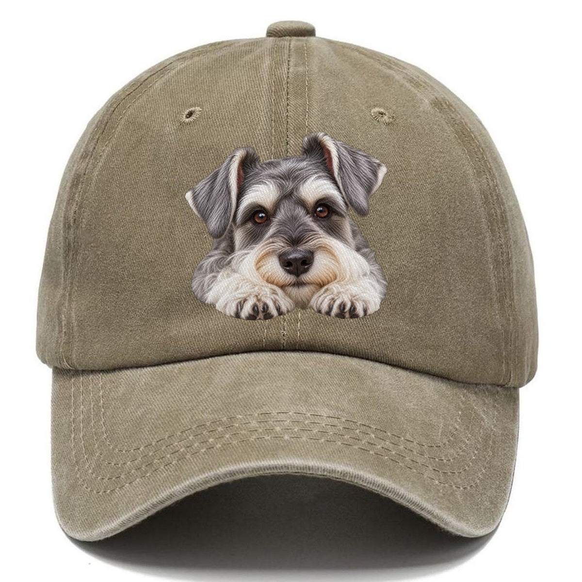 Schnauzer Chin On Paws Character Club Classic Cap – Warm Sand