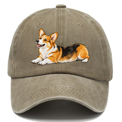 Lying Corgi Classic Cap – Warm Sand