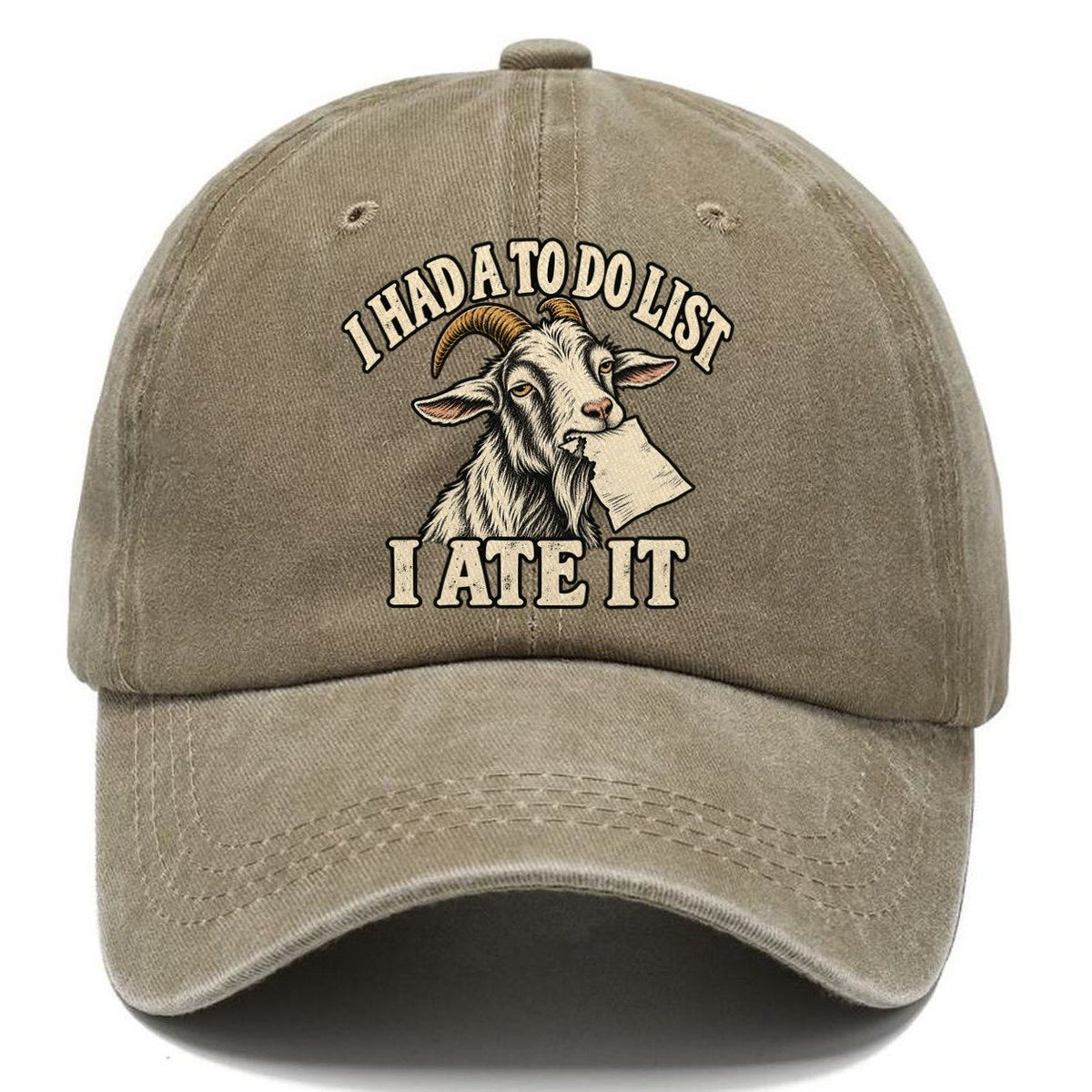 Goat Ate The List Everyday Originals Classic Cap – Warm Sand
