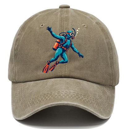 Scuba Diver with Bubbles Classic Cap – Warm Sand