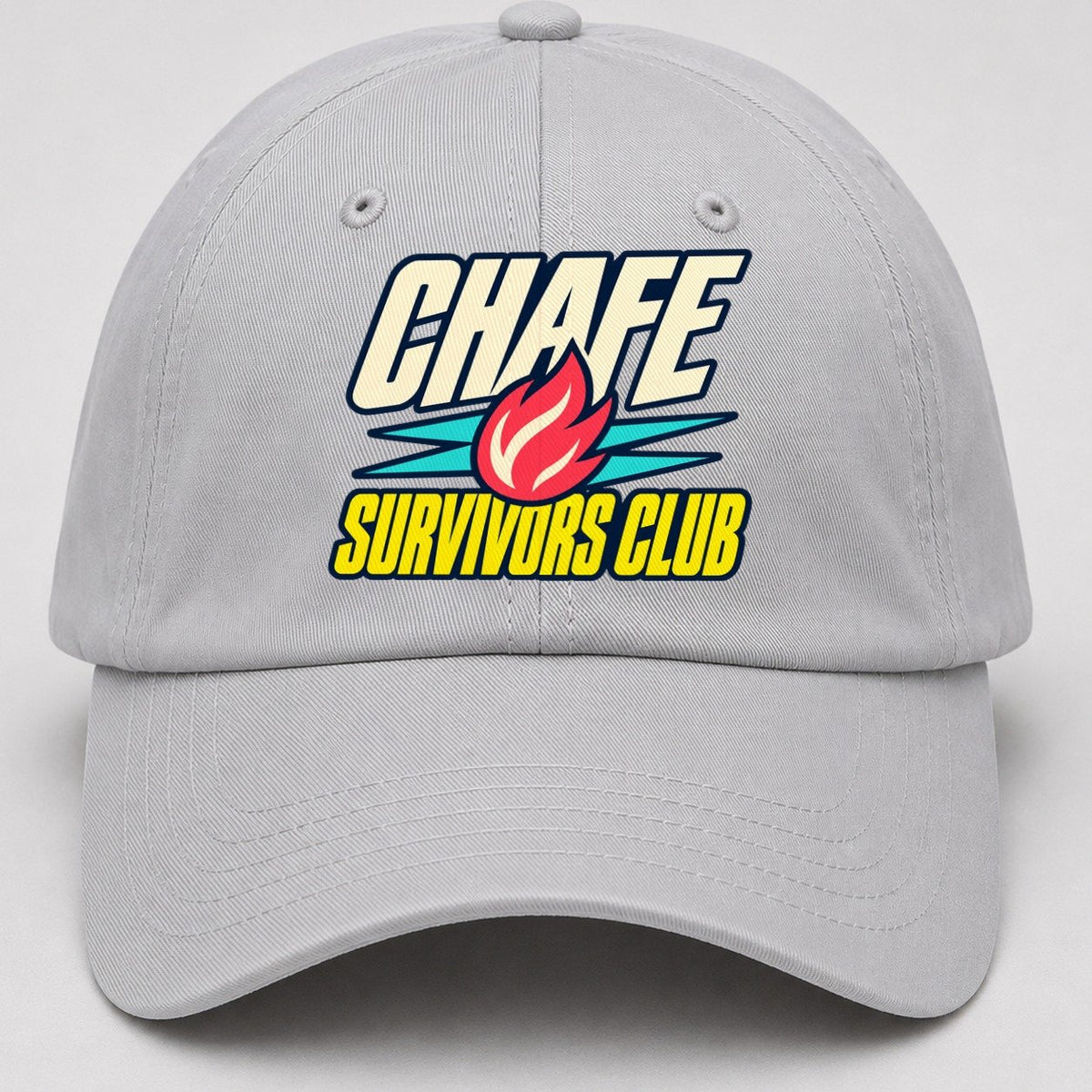Chafe Survivors Club 90S Running Clubs Baseball Cap – Light Gray