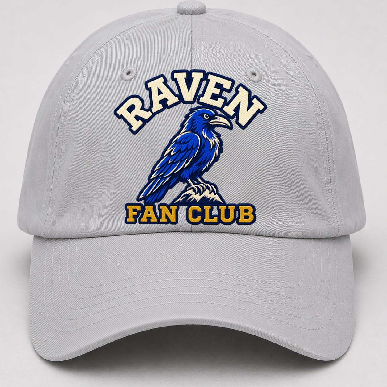 Raven Fan Club Baseball Cap – Light Gray