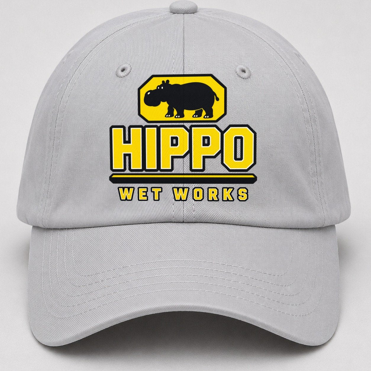 Hippo Wet Works Heavy Duty Baseball Cap – Light Gray