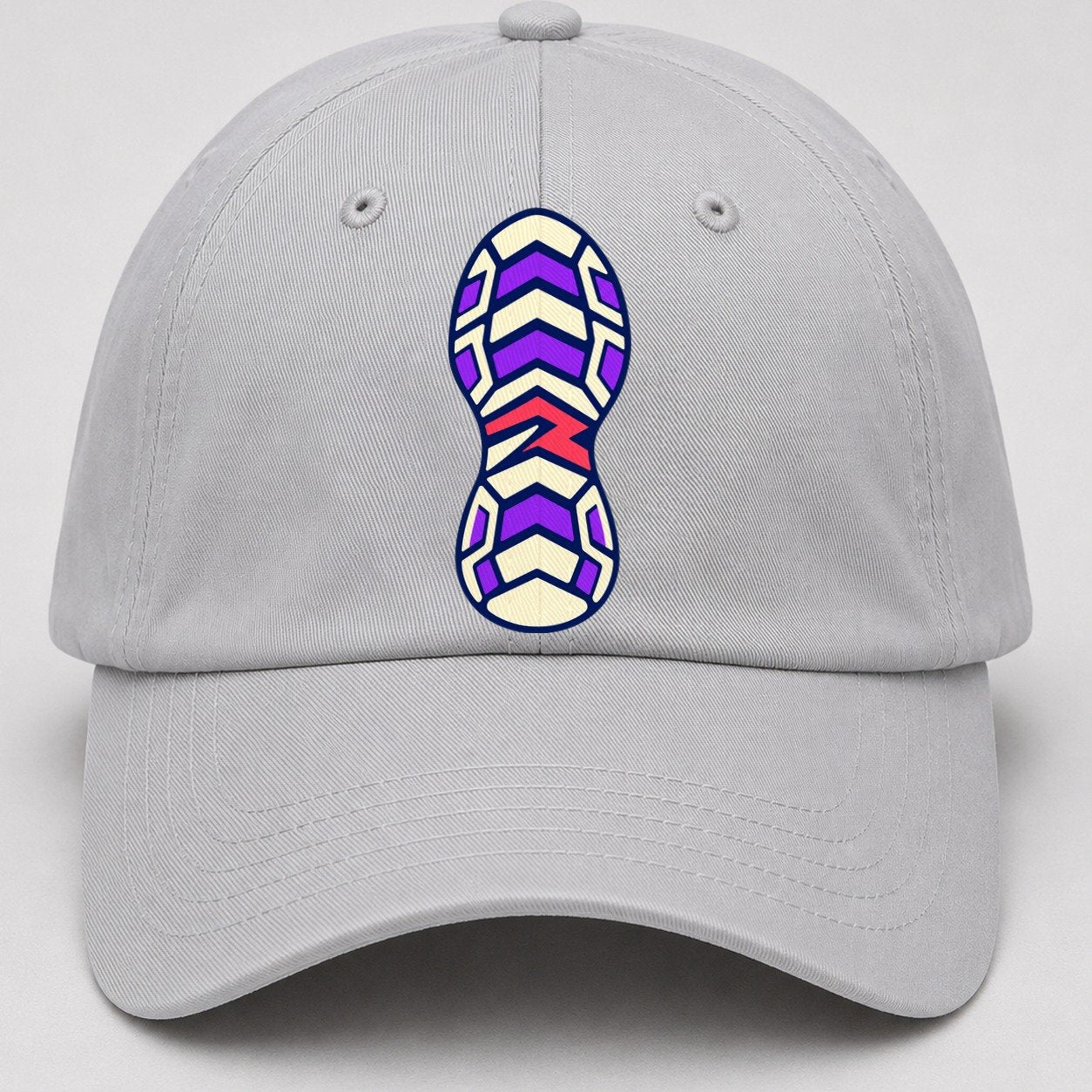 Chevron Sole 90S Running Clubs Baseball Cap – Light Gray