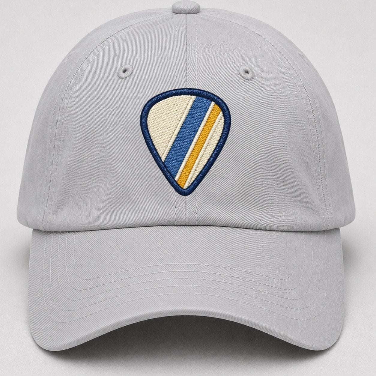 Guitar Pick Tiny Solo Marks Baseball Cap – Light Gray