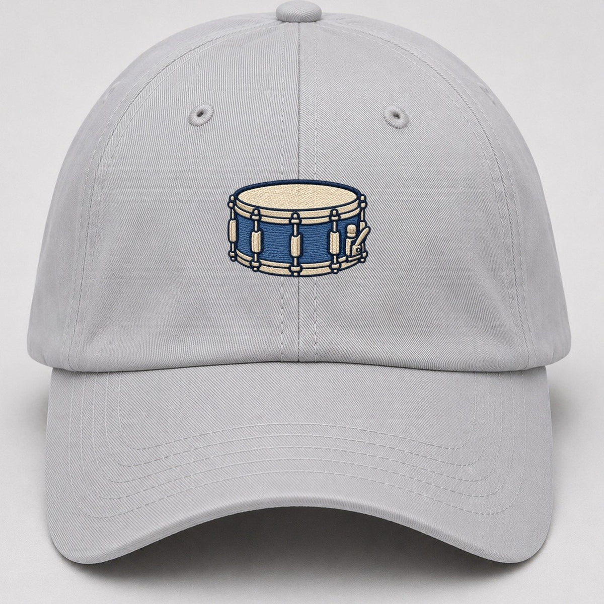 Snare Drum Tiny Solo Marks Baseball Cap – Light Gray