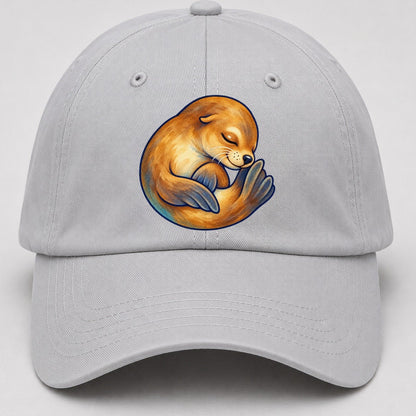 Sea Lion Curled Nap Sea Sprite Baseball Cap – Light Gray