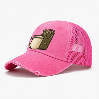 Enamel Camp Mug And Fuel Can Off Roading And Overlanding Washed Trucker Hat – Rose