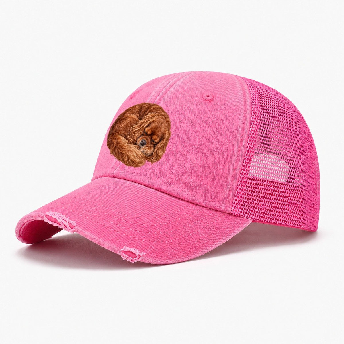 Cavalier Ruby Crescent Nap Pastimes Companions Washed Trucker Hat – Rose