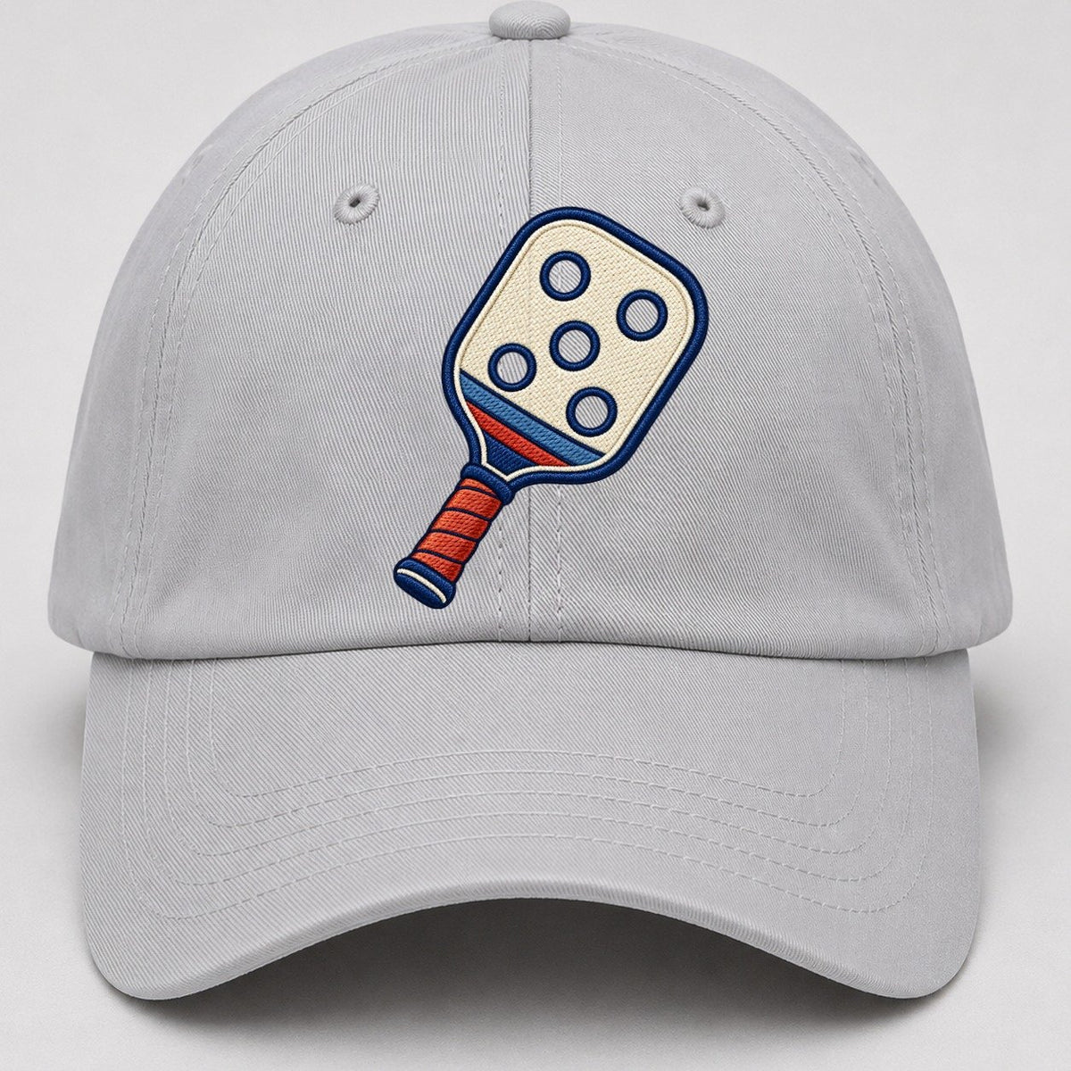 Pickleball Paddle Tiny Solo Marks Baseball Cap – Light Gray