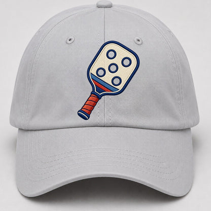 Pickleball Paddle Tiny Solo Marks Baseball Cap – Light Gray