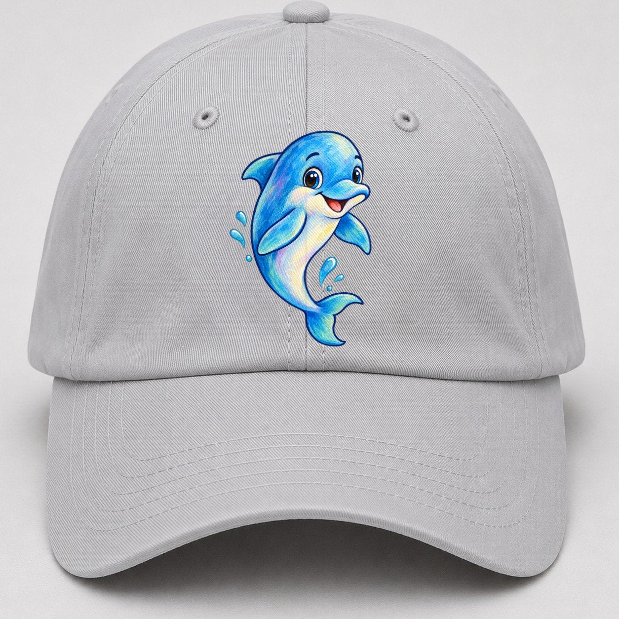 Dolphin Friendly Leap Sea Sprite Baseball Cap – Light Gray