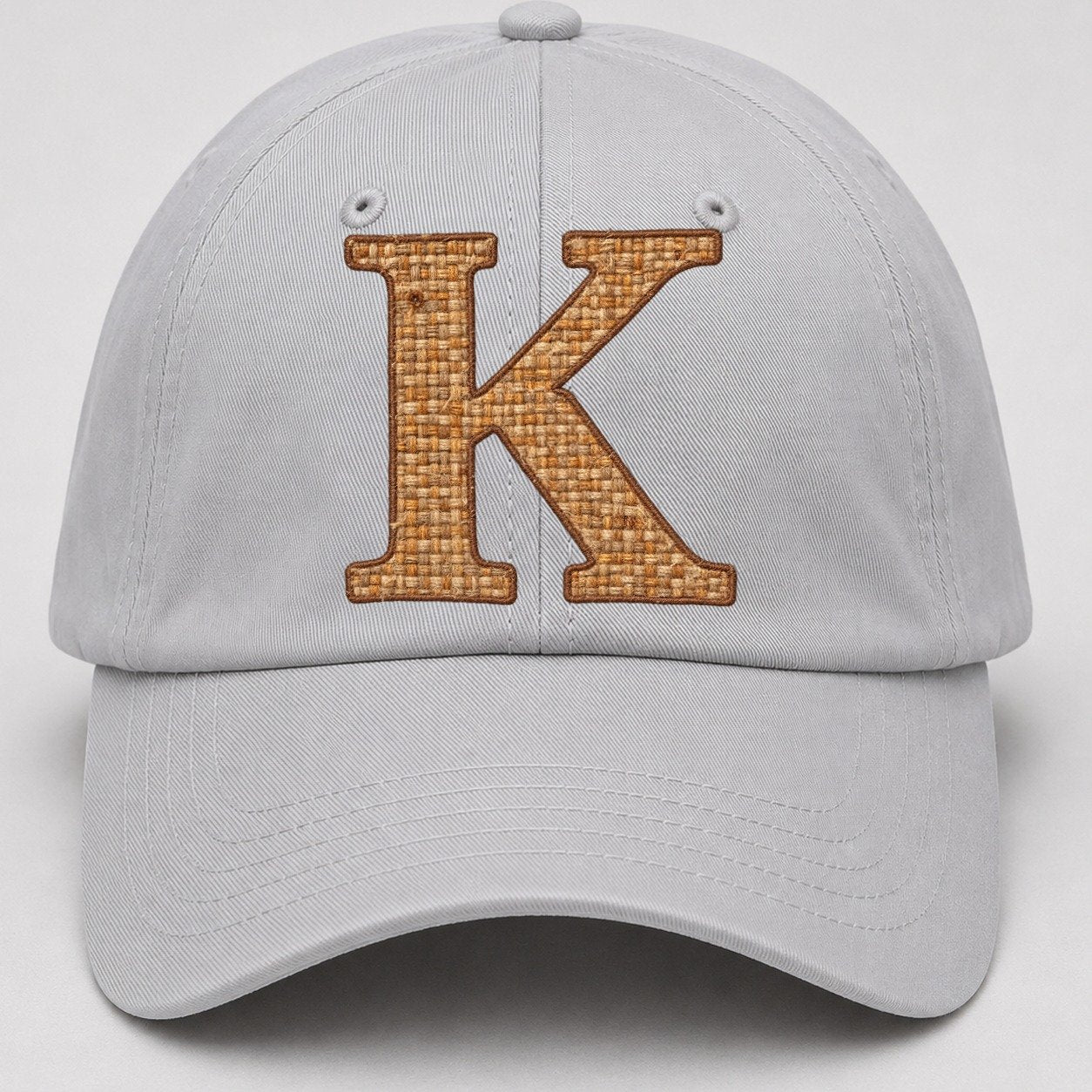 Woven Tweed K Monogram Baseball Cap – Light Gray