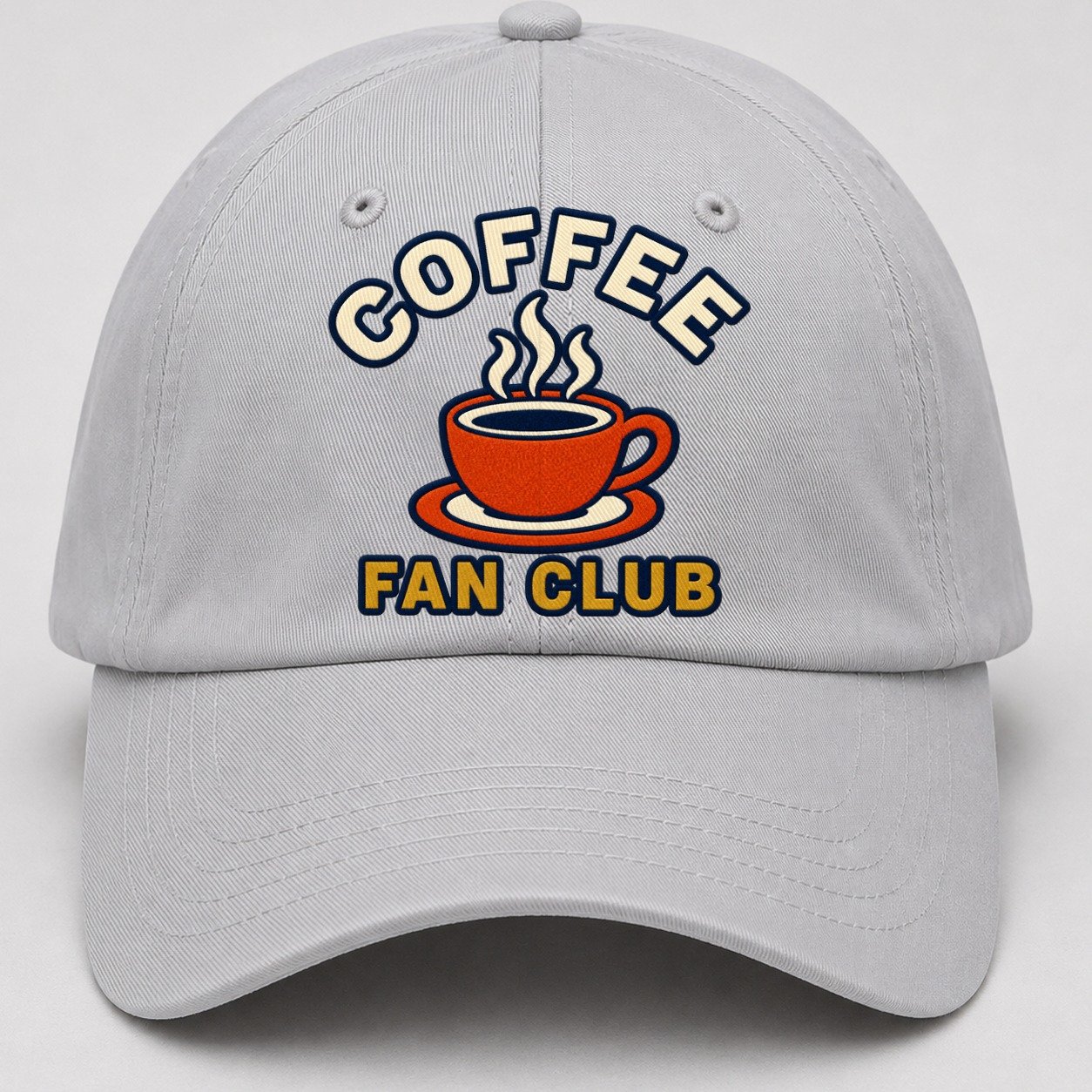 Coffee Fan Club Baseball Cap – Light Gray