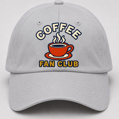 Coffee Fan Club Baseball Cap – Light Gray