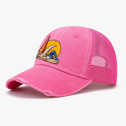Firing Cone Trio Clay Color Makers Washed Trucker Hat – Rose