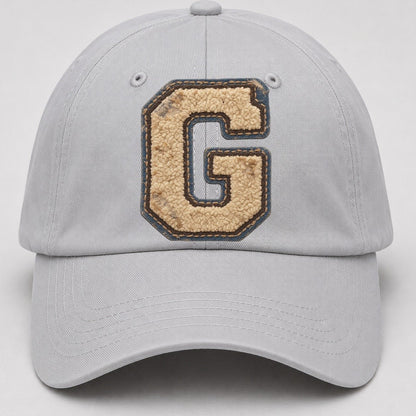 Varsity Chenille G Monogram Baseball Cap – Light Gray
