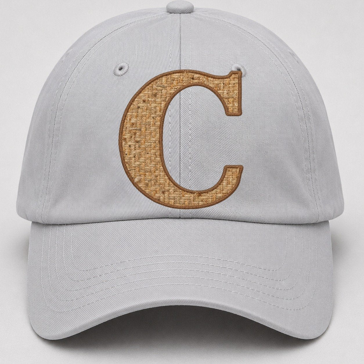 Woven Tweed C Monogram Baseball Cap – Light Gray