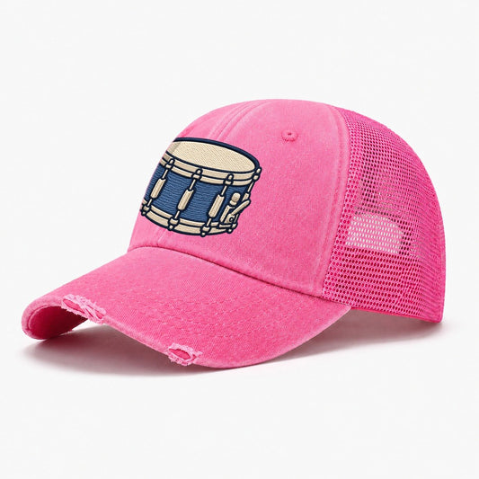Snare Drum Tiny Solo Marks Washed Trucker Hat – Rose