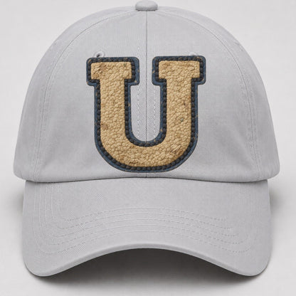 Varsity Chenille U Monogram Baseball Cap – Light Gray