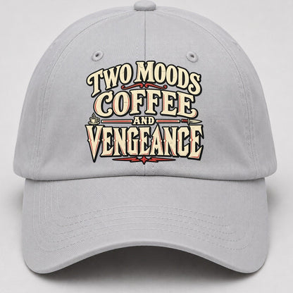 Two Moods Coffee And Vengeance American Wit Baseball Cap – Light Gray