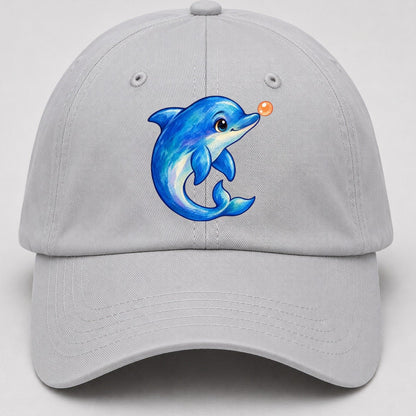 Dolphin Nose Boop Sea Sprite Baseball Cap – Light Gray
