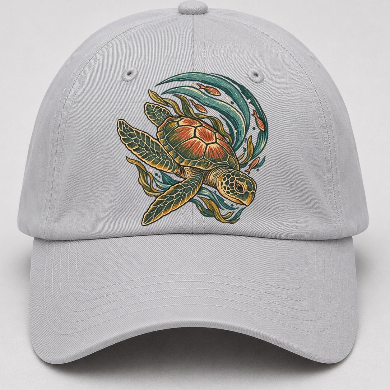 Turtle Crescent Current Gentle Wild Baseball Cap – Light Gray