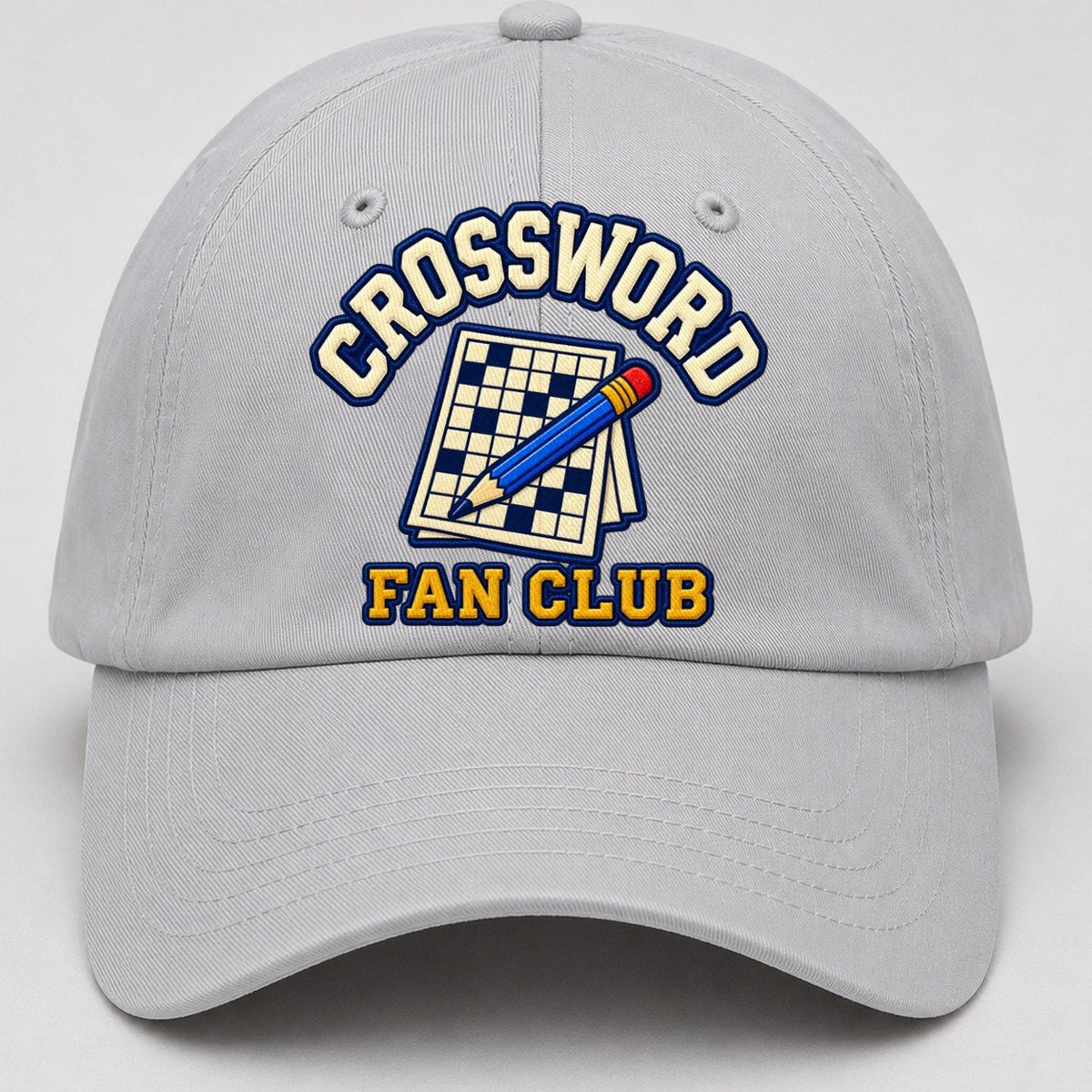Crossword Fan Club Baseball Cap – Light Gray