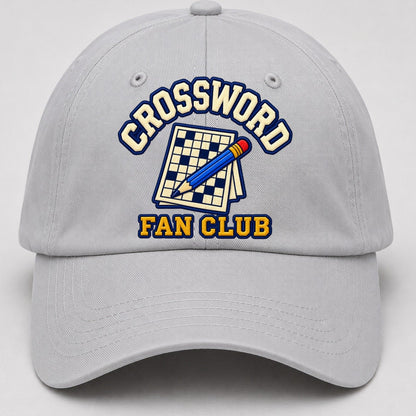 Crossword Fan Club Baseball Cap – Light Gray