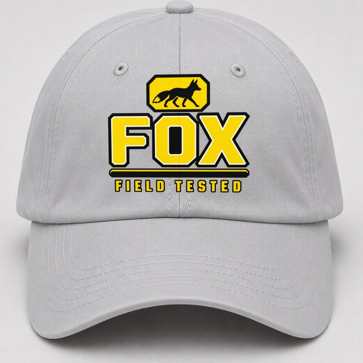 Fox Field Tested Heavy Duty Baseball Cap – Light Gray