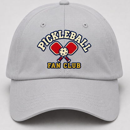 Pickleball Fan Club Baseball Cap – Light Gray