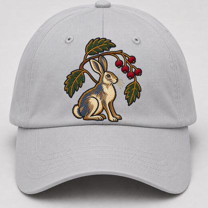 Scottish Rowan And Mountain Hare Uk Culture Heritage Baseball Cap – Light Gray