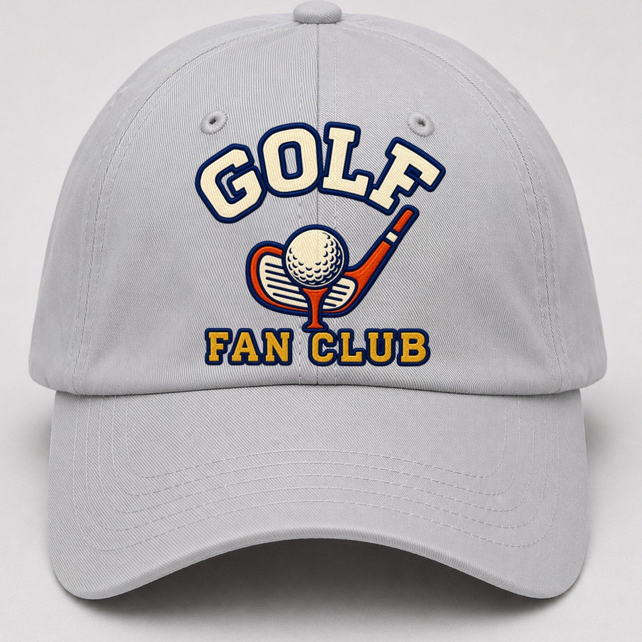 Golf Fan Club Baseball Cap – Light Gray