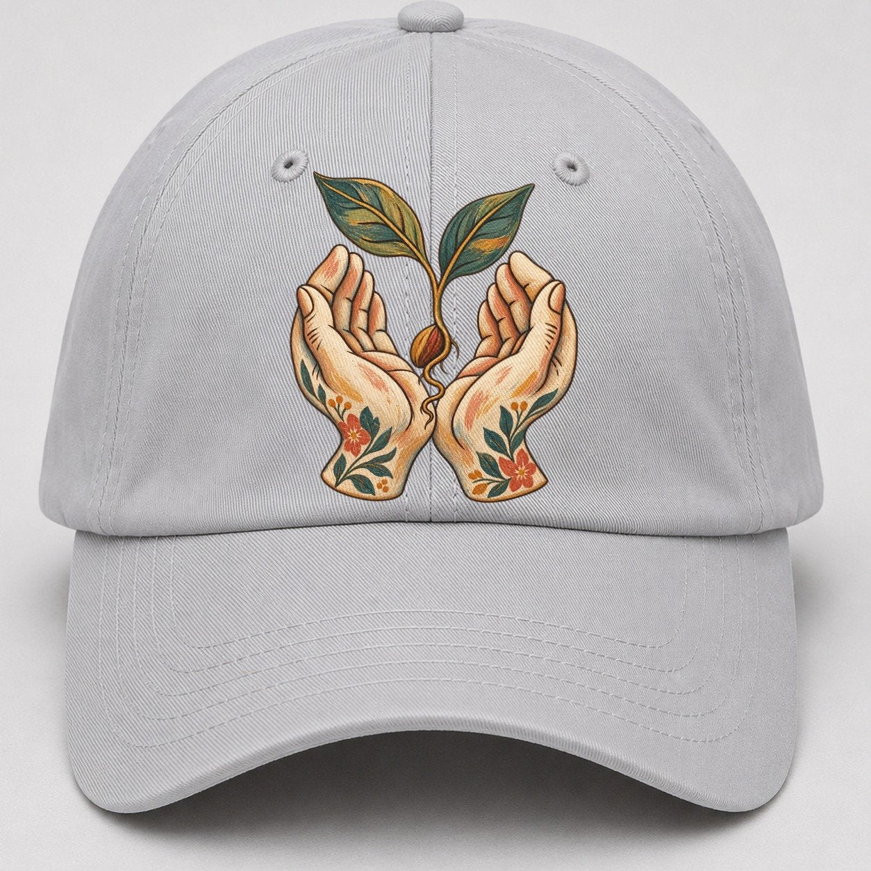 Open Hands Seedling Gentle Wild Baseball Cap – Light Gray