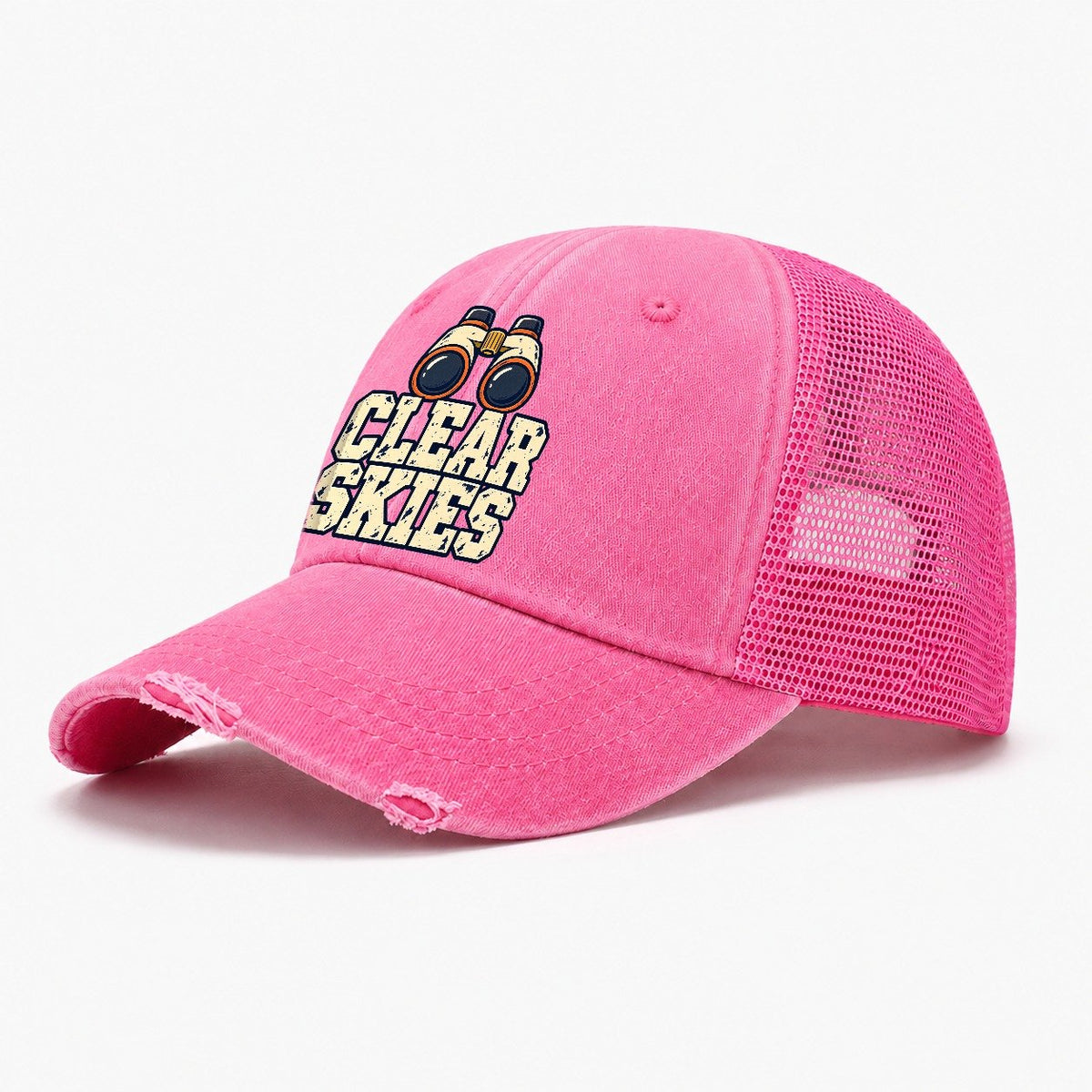 Clear Skies Astronomy And Stargazing Washed Trucker Hat – Rose