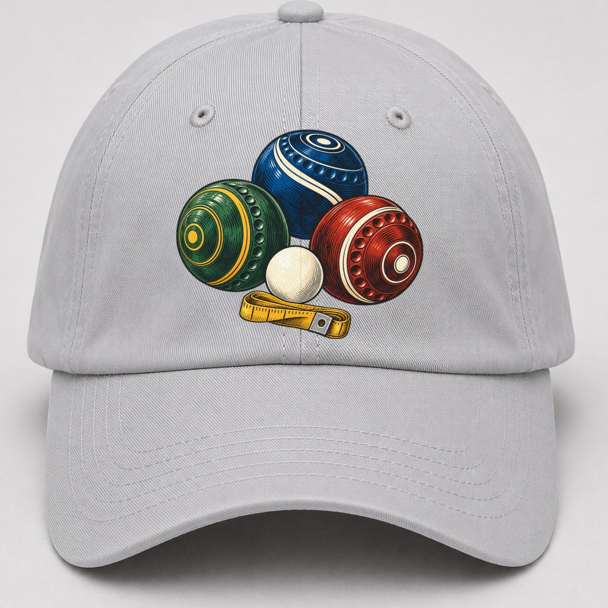Lawn Bowls And White Jack Australia Cultural Icons Baseball Cap – Light Gray