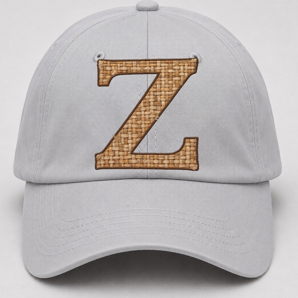 Woven Tweed Z Monogram Baseball Cap – Light Gray